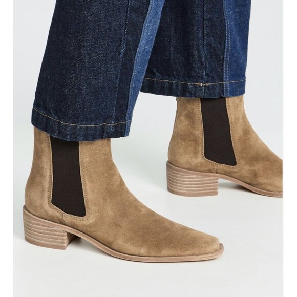 Tory Burch Tan Suede Ankle Boots - Picture 1 of 12